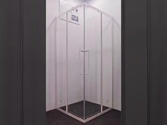 Stainless Steel Shower Room Bathroom Glass Door Square Diagonal Sliding