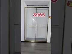 Extremely narrow full-frame double sliding door, 2cm frame width, door closing buffer